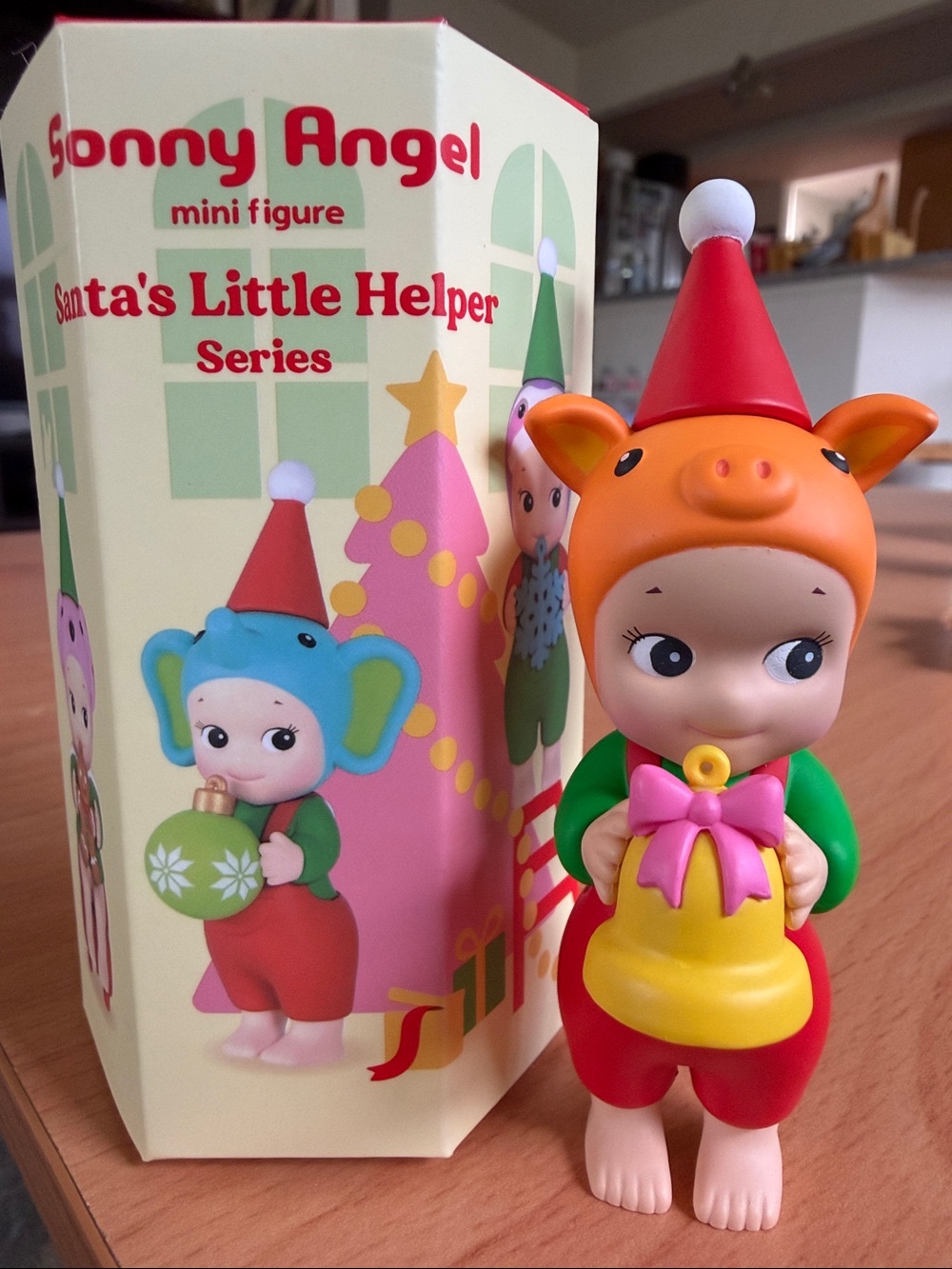 Sonny Angel- Santa’s Little Helper Series- Pig- AUTHENTIC collectible